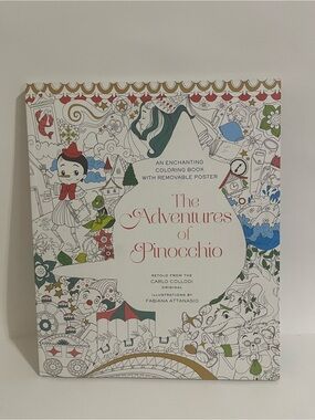 Fabiana Attanasio The Adventures of Pinocchio Coloring Book with Poster